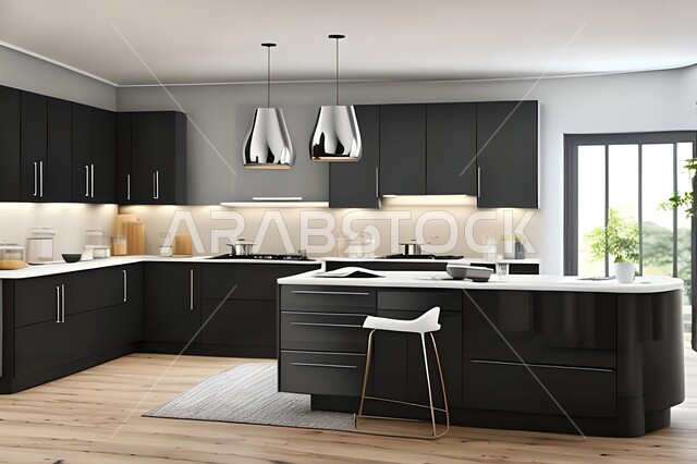 ديكورات داخلية ، مطابخ حديثة في شقق وفلل سكنية ، شقق وفلل سكنية بتصاميم عصرية راقية وحديثة