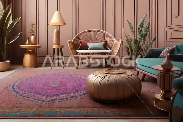 غرفة معيشة راقية, أثاث منزلي فاخر, غرفة جلوس , تحف و إكسسوارات, تصاميم عصرية  حديثة ، شقق وفلل سكنية ، ديكور داخلي