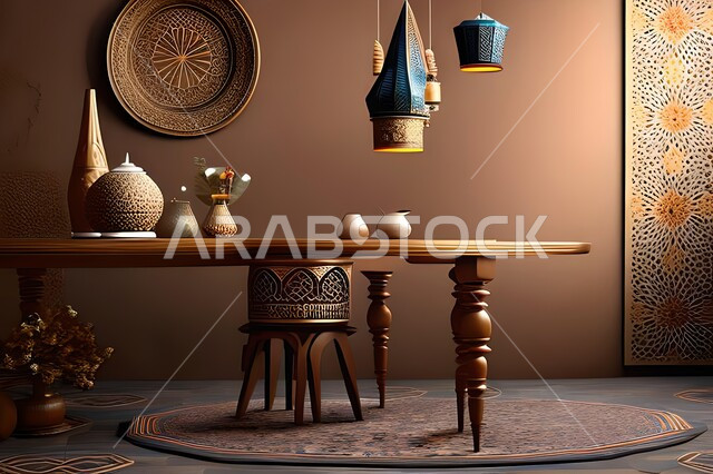 Dining room with high-end modern designs, modern interiors for dining room, luxury home furniture, apartment and residential villas