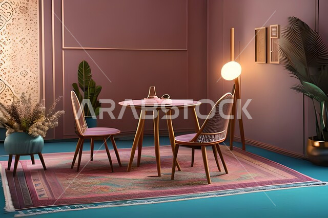 غرفة طعام بتصاميم عصرية راقية، ديكورات داخلية حديثة لغرفة سفرة, اثاث منزلي فاخر, شق وفلل سكنية