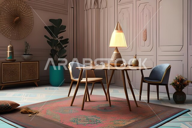 غرفة طعام بتصاميم عصرية راقية، ديكورات داخلية حديثة لغرفة سفرة, اثاث منزلي فاخر, شق وفلل سكنية