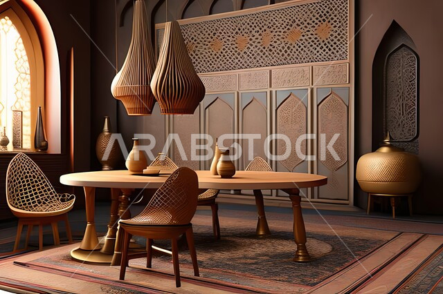 غرفة طعام بتصاميم عصرية راقية، ديكورات داخلية حديثة لغرفة سفرة, اثاث منزلي فاخر, شق وفلل سكنية