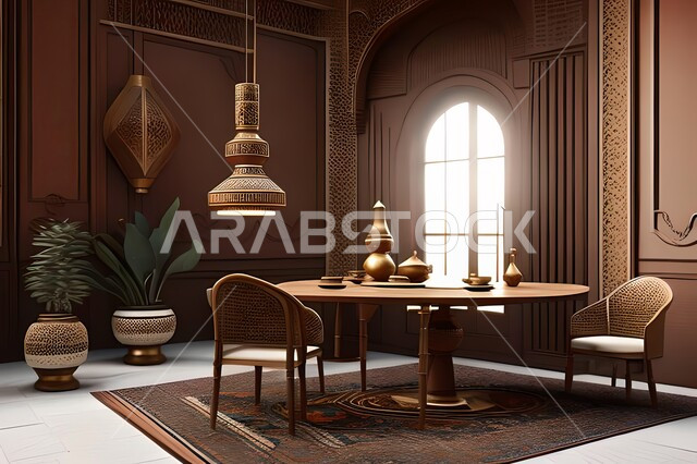 غرفة طعام بتصاميم عصرية راقية، ديكورات داخلية حديثة لغرفة سفرة, اثاث منزلي فاخر, شق وفلل سكنية