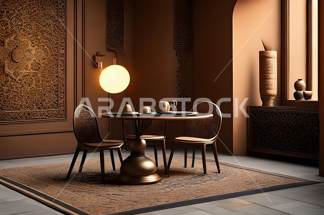 غرفة طعام بتصاميم عصرية راقية، ديكورات داخلية حديثة لغرفة سفرة, اثاث منزلي فاخر, شق وفلل سكنية