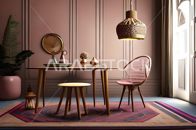 غرفة طعام بتصاميم عصرية راقية، ديكورات داخلية حديثة لغرفة سفرة, اثاث منزلي فاخر, شق وفلل سكنية