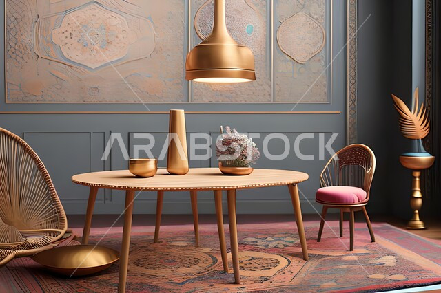 غرفة طعام بتصاميم عصرية راقية، ديكورات داخلية حديثة لغرفة سفرة, اثاث منزلي فاخر, شق وفلل سكنية