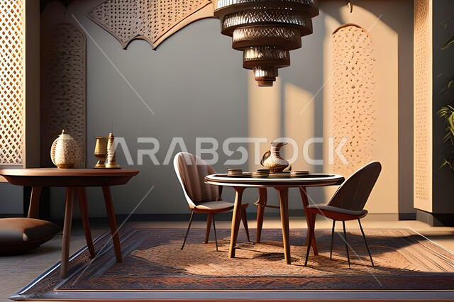 غرفة طعام بتصاميم عصرية راقية، ديكورات داخلية حديثة لغرفة سفرة, اثاث منزلي فاخر, شق وفلل سكنية