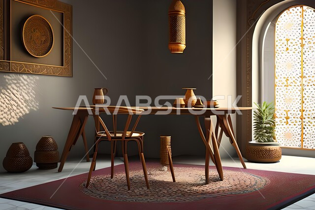 غرفة طعام بتصاميم عصرية راقية، ديكورات داخلية حديثة لغرفة سفرة, اثاث منزلي فاخر, شق وفلل سكنية