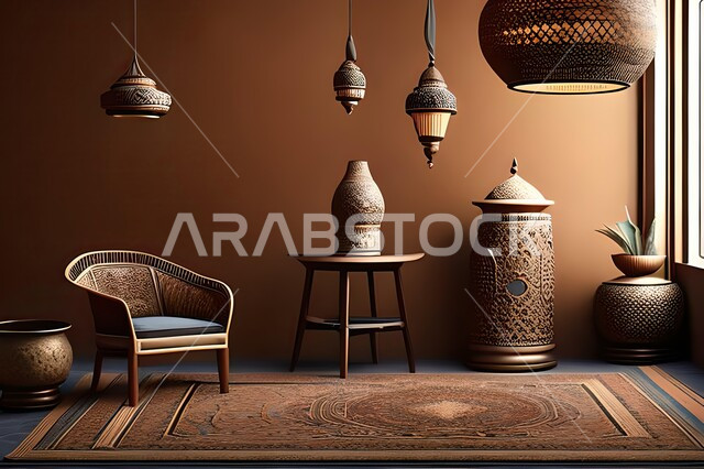 غرفة بتصاميم عصرية راقية, تحف وإكسسوارات, ديكورات منزلية داخلية, أثاث منزلي فاخر, شقق وفلل سكنية