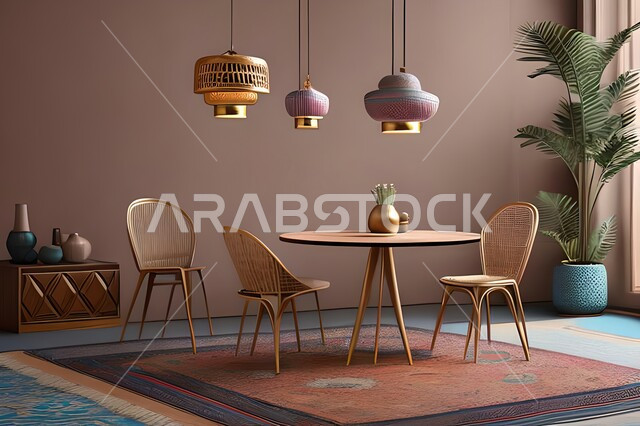 غرفة سفرة بتصاميم راقية، ديكورات منزلية داخلية حديثة لغرفة طعام, اثاث منزلي فاخر, شق وفلل سكنية