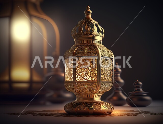 فانوس رمضان، مصباح عربي تقليدي معدني، تحف رمضانية، مصباح مضيء، إضاءة وزينة شهر رمضان الكريم، الإحتفال بقدوم شهر رمضان المبارك، ديكورات وأنوار، اجواء رمضانية