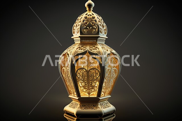 فانوس رمضان، الإحتفال بقدوم شهر رمضان المبارك، ديكورات وأنوار، مصباح عربي تقليدي معدني، تحف رمضانية، إضاءة وزينة شهر رمضان الكريم، اجواء رمضانية، مصباح مضيء، خلفية سوداء