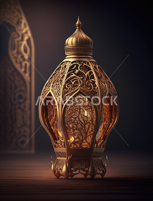 فانوس رمضان المضيء، ديكورات وزينة شهر رمضان، مصباح معدني، فانوس عربي تقليدي، اجواء رمضانية، اضاءة رمضان، الاحتفال بقدوم شهر رمضان المبارك