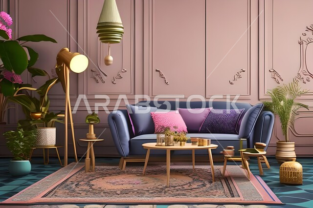 غرفة معيشة بتصاميم عصرية فاخرة، ديكورات داخلية، غرفة جلوس، أثاث منزلي راقي، تصاميم وديكورات حديثة، شقق وفلل سكنية