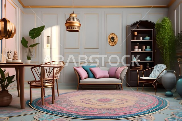 غرفة معيشة بتصاميم عصرية فاخرة، ديكورات منزلية داخلية، غرفة جلوس، أثاث منزلي راقي، تصاميم وديكورات حديثة، شقق وفلل سكنية