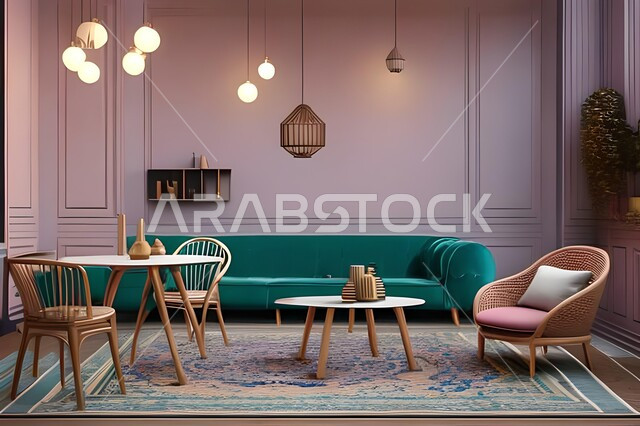 غرفة معيشة بتصاميم عصرية فاخرة، ديكورات منزلية داخلية، غرفة جلوس، أثاث منزلي راقي، تصاميم وديكورات حديثة، شقق وفلل سكنية