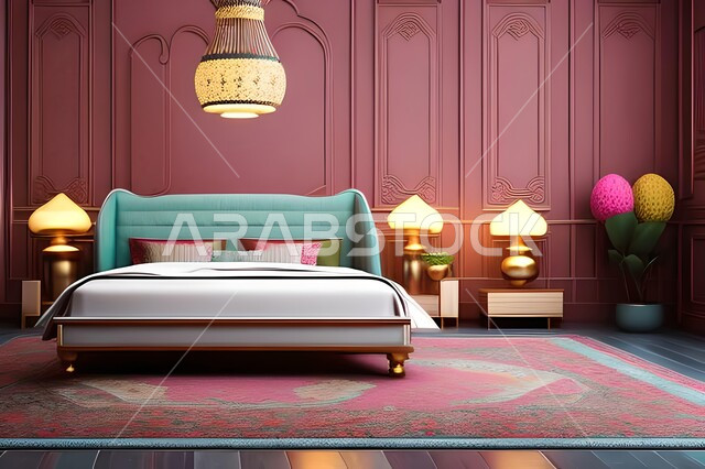غرفة نوم بتصاميم عصرية فاخرة، ديكورات منزلية داخلية، غرفة نوم، أثاث منزلي راقي، تصاميم وديكورات حديثة، شقق وفلل سكنية، فنادق ومنتجعات فاخرة