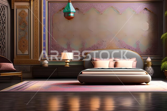 Bedroom with modern luxury designs, interior home decorations, bedroom, high-end home furniture, modern designs and decorations, apartments and villas, luxury hotels and resorts