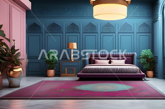 Bedroom with modern luxury designs, interior home decorations, bedroom, high-end home furniture, modern designs and decorations, apartments and villas, luxury hotels and resorts