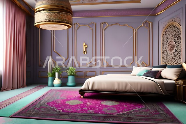 Bedroom with modern luxury designs, interior home decorations, bedroom, high-end home furniture, modern designs and decorations, apartments and villas, luxury hotels and resorts