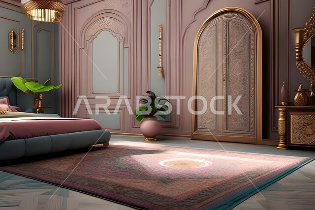 غرفة نوم بتصاميم عصرية فاخرة، ديكورات منزلية داخلية، غرفة نوم، أثاث منزلي راقي، تصاميم وديكورات حديثة، شقق وفلل سكنية، فنادق ومنتجعات فاخرة