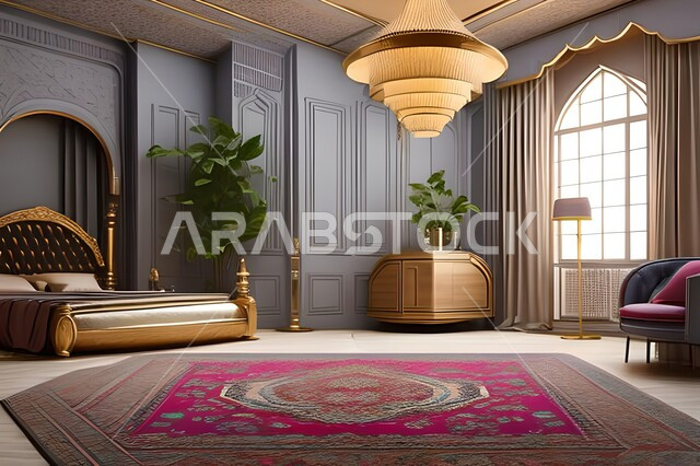 غرفة نوم بتصاميم عصرية فاخرة، ديكورات منزلية داخلية، غرفة نوم، أثاث منزلي راقي، تصاميم وديكورات حديثة، شقق وفلل سكنية، فنادق ومنتجعات فاخرة