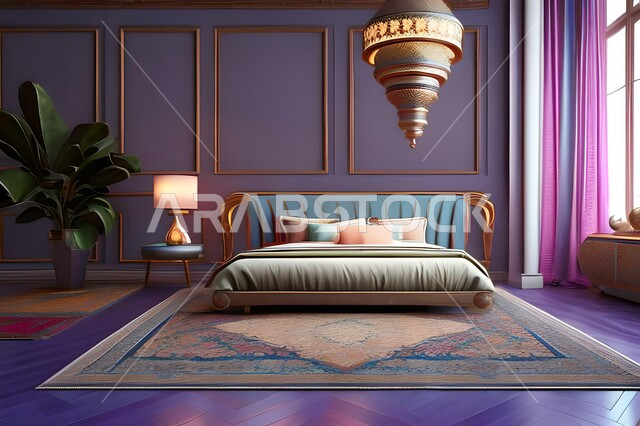 غرفة نوم بتصاميم عصرية فاخرة، ديكورات منزلية داخلية، غرفة نوم، أثاث منزلي راقي، تصاميم وديكورات حديثة، شقق وفلل سكنية، فنادق ومنتجعات فاخرة