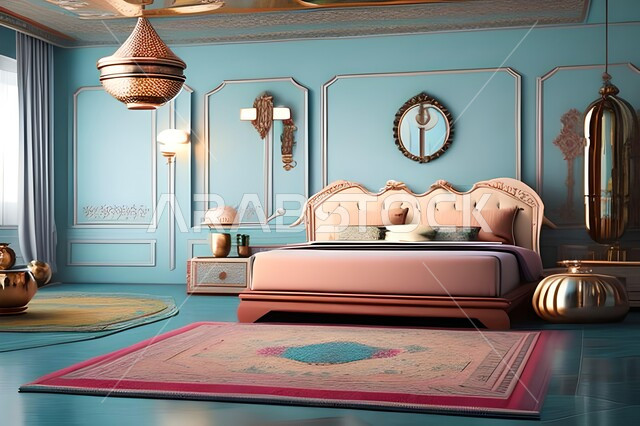 غرفة نوم بتصاميم عصرية فاخرة، ديكورات منزلية داخلية، غرفة نوم، أثاث منزلي راقي، تصاميم وديكورات حديثة، شقق وفلل سكنية، فنادق ومنتجعات فاخرة