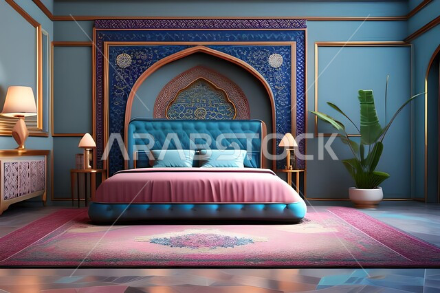 غرفة نوم بتصاميم عصرية فاخرة، ديكورات منزلية داخلية، غرفة نوم، أثاث منزلي راقي، تصاميم وديكورات حديثة، شقق وفلل سكنية، فنادق ومنتجعات فاخرة