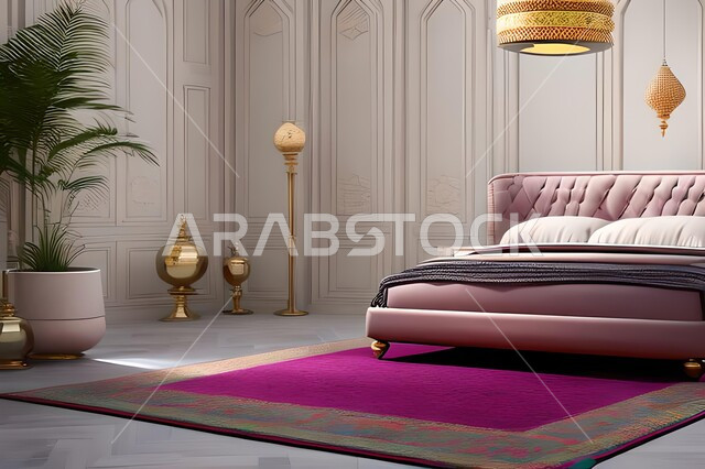 غرفة نوم بتصاميم عصرية فاخرة، ديكورات منزلية داخلية، غرفة نوم، أثاث منزلي راقي، تصاميم وديكورات حديثة، شقق وفلل سكنية، فنادق ومنتجعات فاخرة