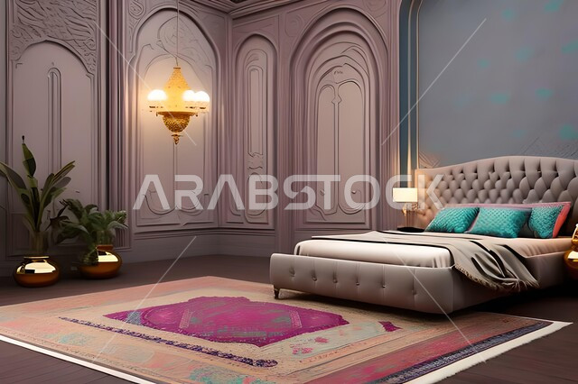 غرفة نوم بتصاميم عصرية فاخرة، ديكورات منزلية داخلية، غرفة نوم، أثاث منزلي راقي، تصاميم وديكورات حديثة، شقق وفلل سكنية، فنادق ومنتجعات فاخرة