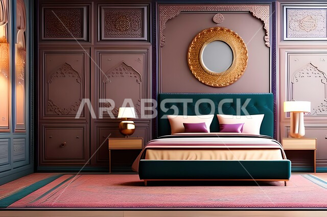 Bedroom with modern luxury designs, upscale bedroom, modern designs and decorations, home furnishings, interior home decorations, apartments and villas, luxury hotels and resorts