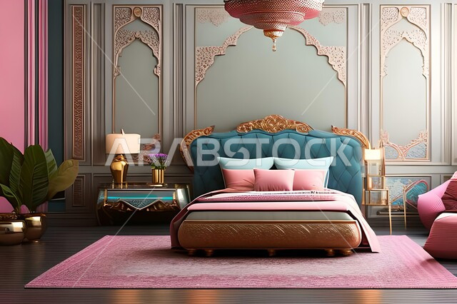 غرفة نوم بتصاميم عصرية فاخرة، شقق وفلل سكنية، تصاميم وديكورات حديثة، غرفة نوم راقية، أثاث منزلي، ديكورات منزلية داخلية، فنادق ومنتجعات فاخرة