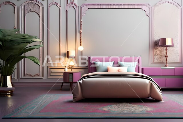 غرفة نوم بتصاميم عصرية فاخرة، شقق وفلل سكنية، تصاميم وديكورات حديثة، غرفة نوم راقية، أثاث منزلي، ديكورات منزلية داخلية، فنادق ومنتجعات فاخرة