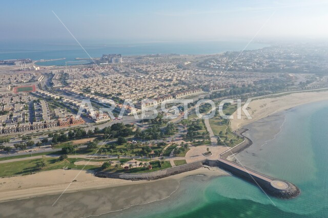 صورة جوية لكورنيش الخبر, معالم سياحية مشهورة, إطلالة على كورنيش الخبر, السياحة في السعودية