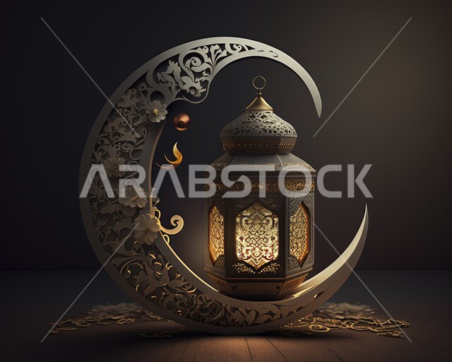 مصباح عربي تقليدي معدني، تحف رمضانية، فانوس رمضان، هلال رمضان، الإحتفال بقدوم شهر رمضان، إضاءة وزينة شهر رمضان، ديكورات وأنوار رمضانية، اجواء رمضانية
