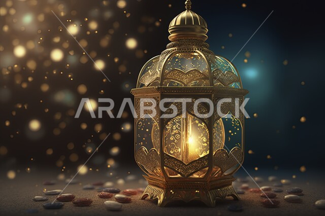 مصباح عربي تقليدي معدني، فانوس رمضان، تحف رمضانية، إضاءة وزينة شهر رمضان، الإحتفال بقدوم شهر رمضان، ديكورات وأنوار رمضانية، اجواء رمضانية
