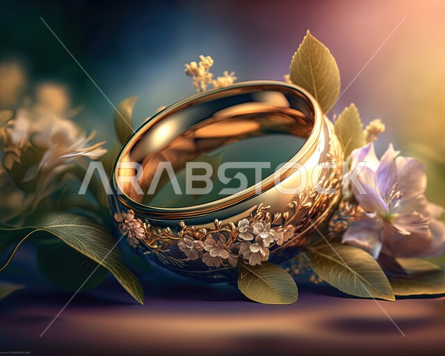 A close-up of a ring made of gold, gold jewelry making, an engagement ring, jewelry and accessories, a luxurious wedding ring