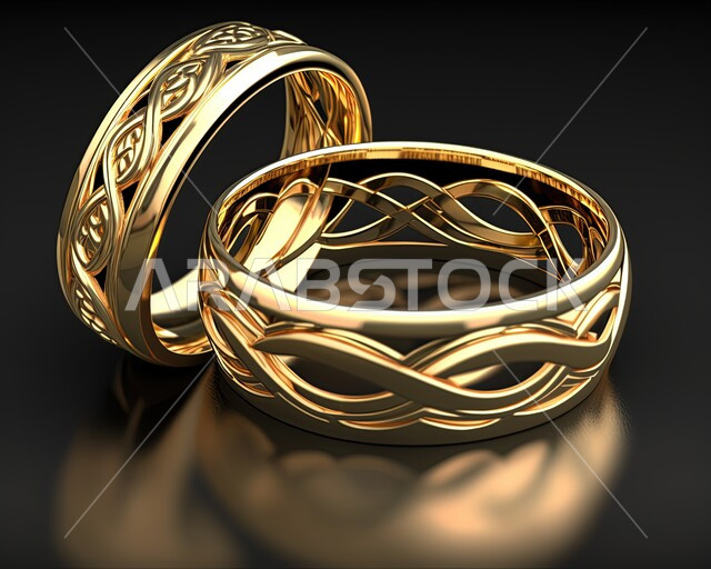 A close-up of an engagement ring, a luxurious wedding ring, jewelry and gold, jewelry and accessories, a ring made of gold