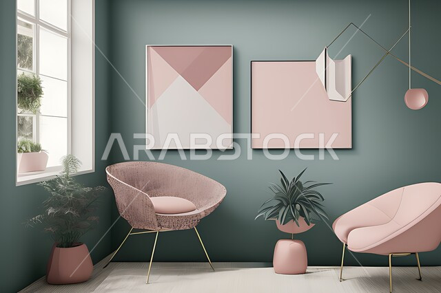 Living room with modern modern designs, living room, interior decorations, hanging paintings, antiques and accessories, upscale home furniture, modern designs, apartments and villas, interior decoration