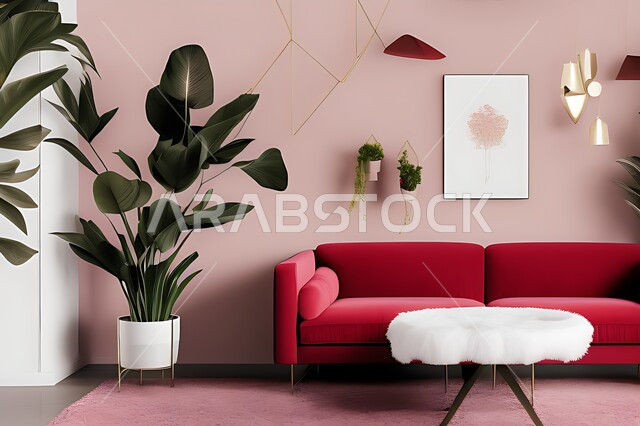 Living room with modern modern designs, living room, interior decorations, hanging paintings, antiques and accessories, upscale home furniture, elegant modern designs, apartments and villas, interior decoration