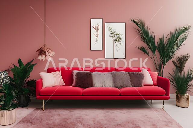 غرفة معيشه بتصاميم عصرية حديثه، غرفة جلوس , ديكورات داخليه، لوحات فنيه معلقه, تحف و إكسسوارات, أثاث منزلي راقي، تصاميم عصرية انيقة ، شقق وفلل سكنية ، ديكور داخلي , أشجار صناعية .