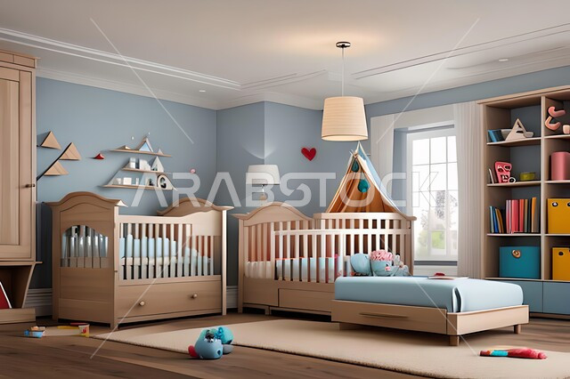 غرفة نوم أطفال بتصاميم عصرية حديثه،  إكسسوارات اطفال , أثاث منزلي راقي، تصاميم عصرية ، شقق وفلل سكنية ، ديكورات داخلية .