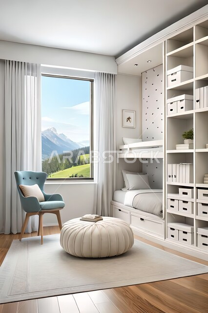 غرفة نوم أطفال بتصاميم عصرية حديثه،  إكسسوارات اطفال , أثاث منزلي راقي، تصاميم عصرية ، شقق وفلل سكنية ، ديكورات داخلية .