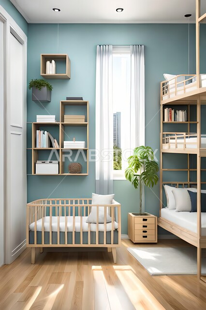 غرفة نوم أطفال بتصاميم عصرية حديثه،  إكسسوارات اطفال , أثاث منزلي راقي، تصاميم عصرية ، شقق وفلل سكنية ، ديكورات داخلية .