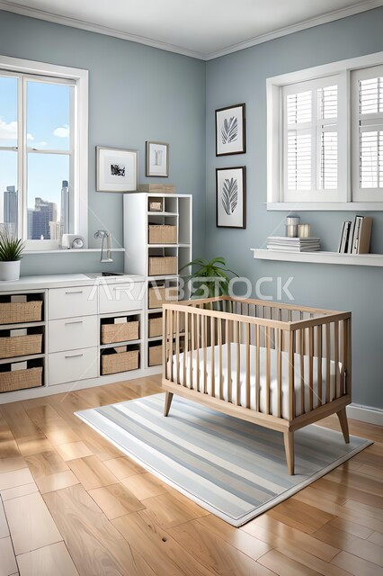 Children's bedroom with modern modern designs, children's accessories, upscale home furniture, modern designs, apartments and villas, interior decorations