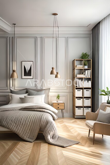 غرفة نوم بتصاميم عصرية حديثه، ديكورات داخليه، تحف و إكسسوارات, أثاث منزلي راقي، تصاميم عصرية ، شقق وفلل سكنية ، ديكور داخلي .