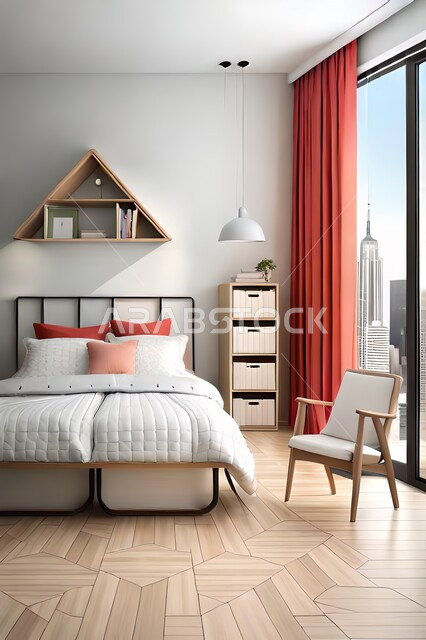 غرفة نوم بتصاميم عصرية حديثه، ديكورات داخليه، تحف و إكسسوارات, أثاث منزلي راقي، تصاميم عصرية ، شقق وفلل سكنية ، ديكور داخلي .