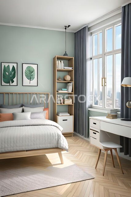 غرفة نوم بتصاميم عصرية حديثه، ديكورات داخليه، تحف و إكسسوارات, أثاث منزلي راقي، تصاميم عصرية ، شقق وفلل سكنية ، ديكور داخلي .