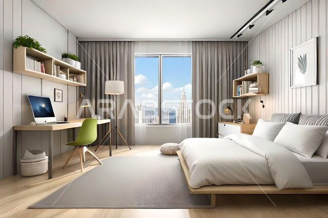 غرفة نوم بتصاميم عصرية حديثه، ديكورات داخليه، تحف و إكسسوارات, أثاث منزلي راقي، تصاميم عصرية ، شقق وفلل سكنية ، ديكور داخلي .